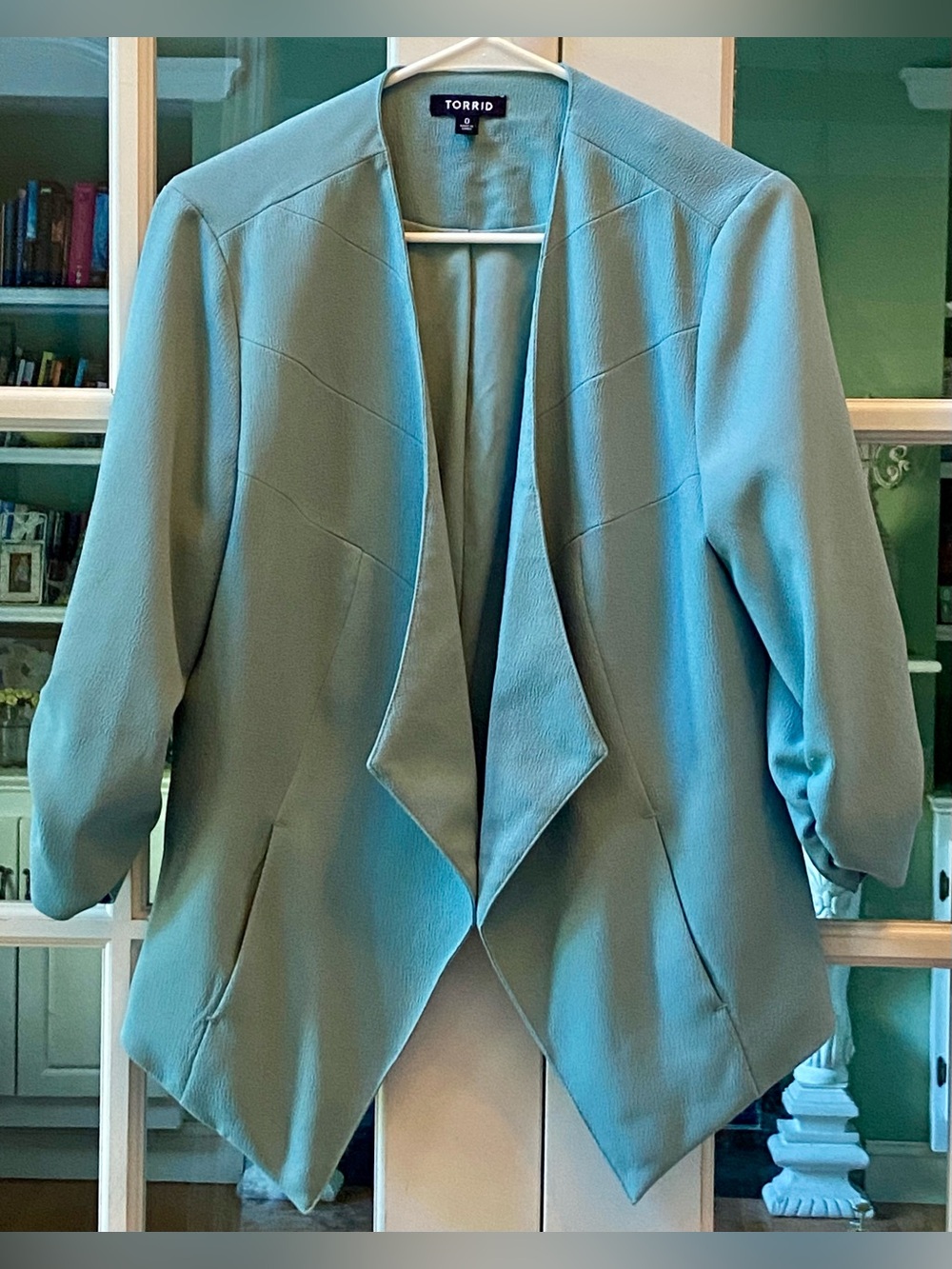 Torrid Open Front Asymmetrical Blazer Jacket Size 0 Large